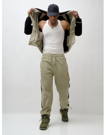 Мужской утеплённый спортивный костюм с начёсом для прохладной погоды