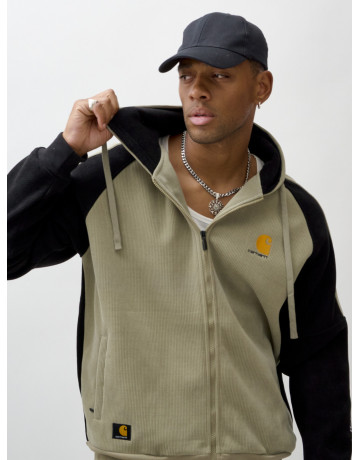 Мужской утеплённый спортивный костюм с начёсом для прохладной погоды