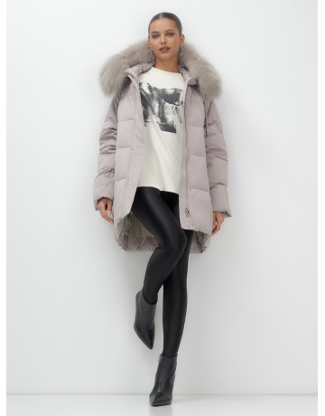 Пуховик с мехом песца зимний премиум-класса