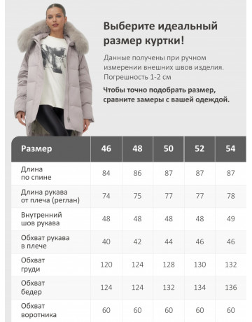 Пуховик с мехом песца зимний премиум-класса