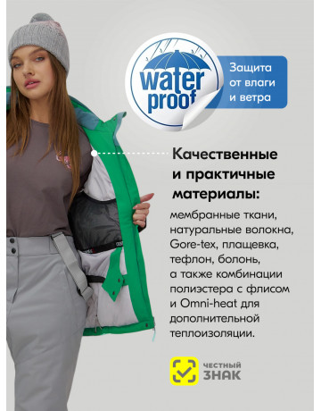 Женский горнолыжный костюм зимний голубой