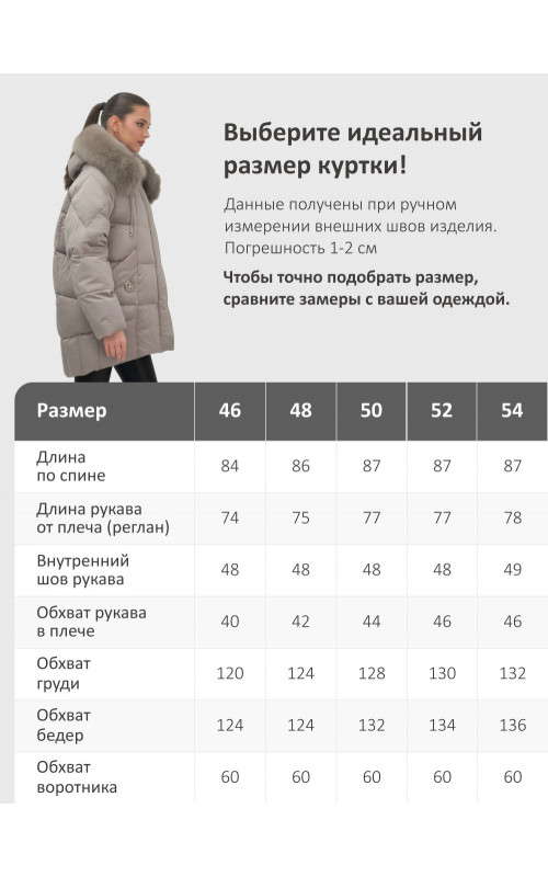 Пуховик с мехом песца зимний премиальный