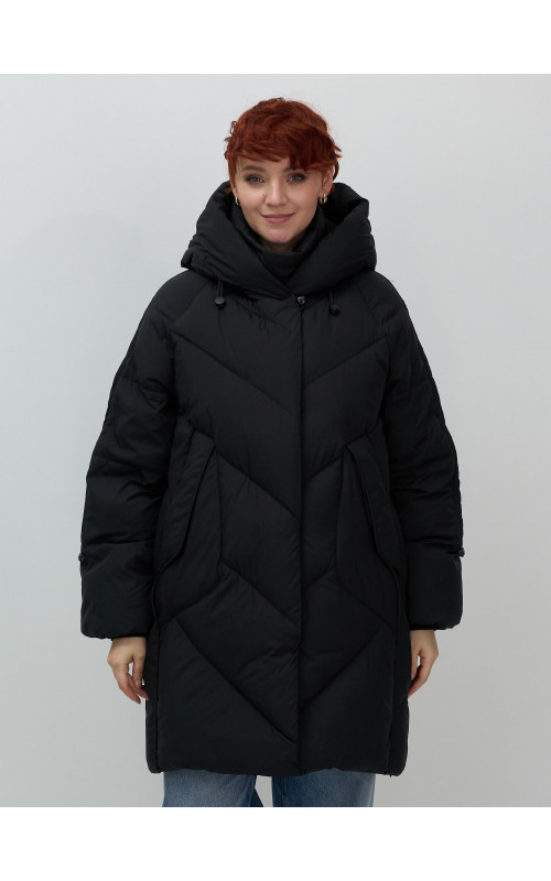 Длинный женский пуховик для зимы