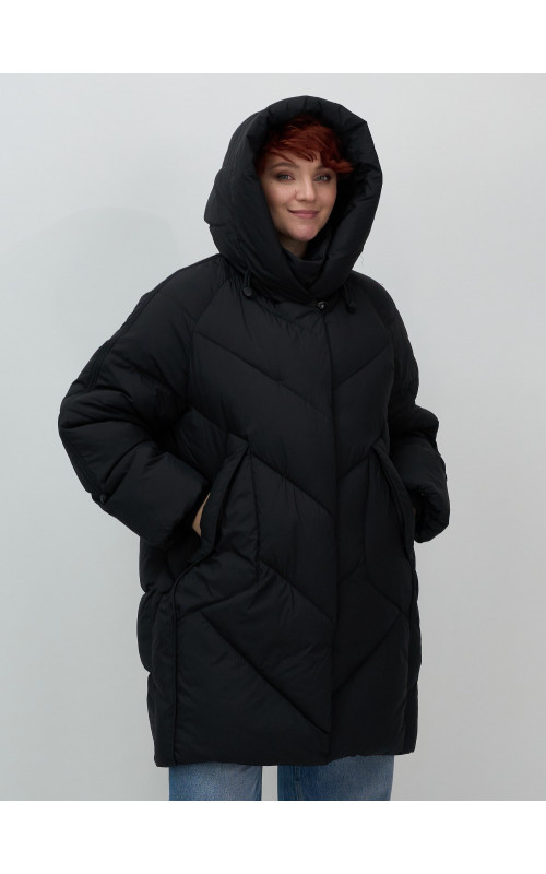 Длинный женский пуховик для зимы