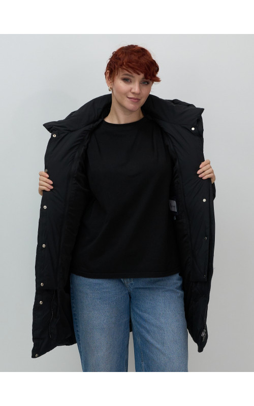 Длинный женский пуховик для зимы