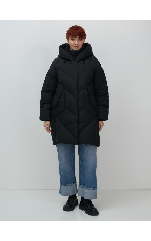 Длинный женский пуховик для зимы