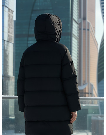 Длинный женский пуховик для зимы