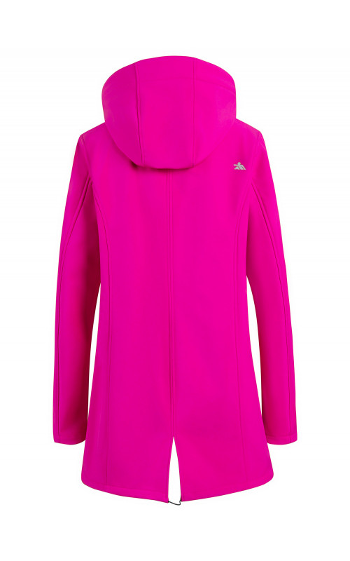 Женская спортивная парка с капюшоном softshell, розовая.