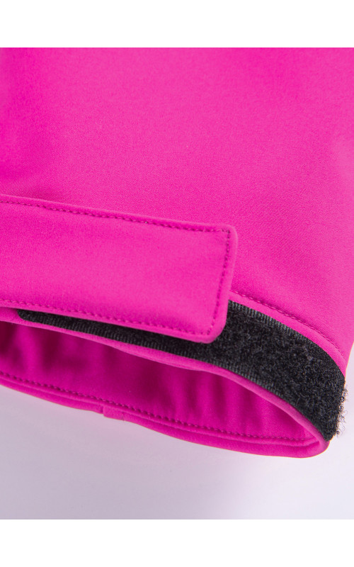 Женская спортивная парка с капюшоном softshell, розовая.
