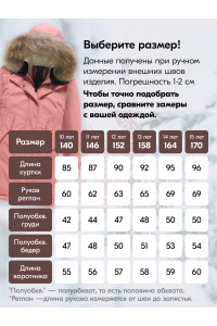 Розовая зимняя куртка-парка для девочки-подростка с капюшоном и мехом