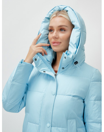 Длинный зимний пуховик с капюшоном для женщин