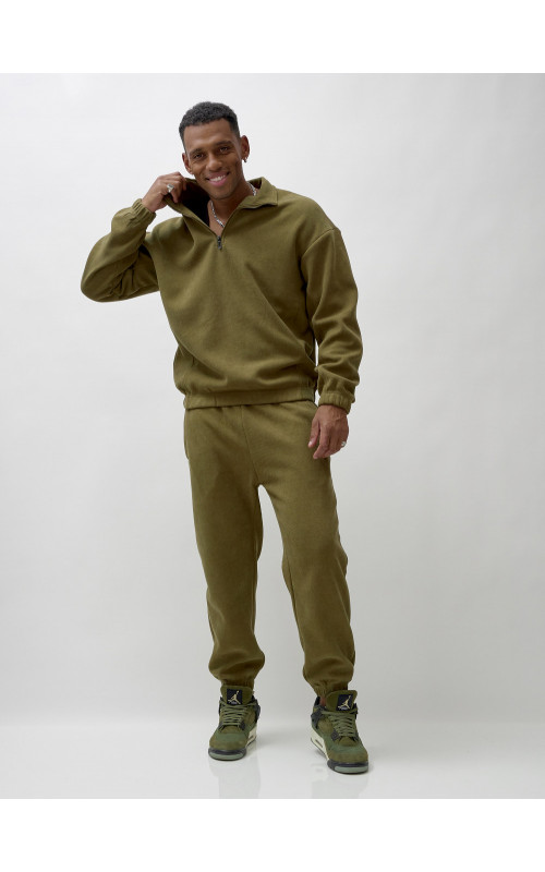 Утеплённый спортивный костюм для мужчин с начёсом.