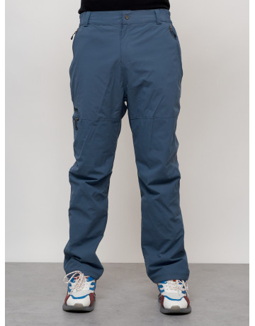 Мужские брюки с флисовой подкладкой синего цвета