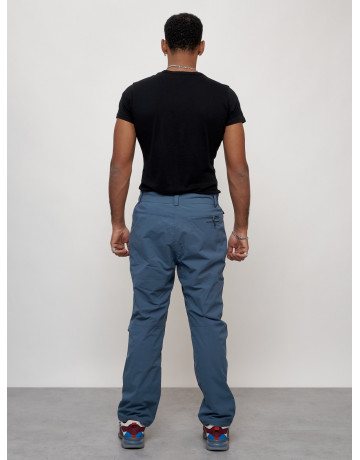 Мужские брюки с флисовой подкладкой синего цвета