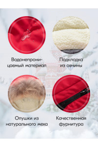 Зимняя куртка-парка для девочки-подростка с капюшоном и мехом, красная