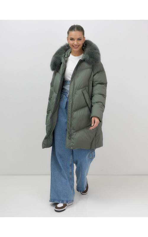 Длинный пуховик премиум-класса для зимы.