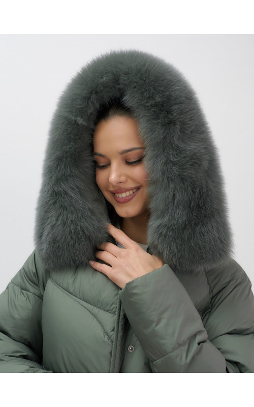 Длинный пуховик премиум-класса для зимы.