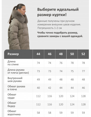 Пуховик с мехом песца, зима 2025, свободный крой