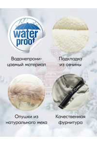 Парка-куртка для мальчика-подростка с капюшоном и мехом.