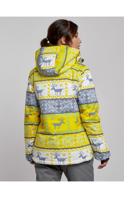 Женская горнолыжная куртка: жёлтый цвет