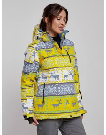 Женская горнолыжная куртка: жёлтый цвет