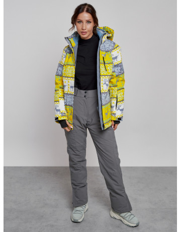 Женская горнолыжная куртка: жёлтый цвет