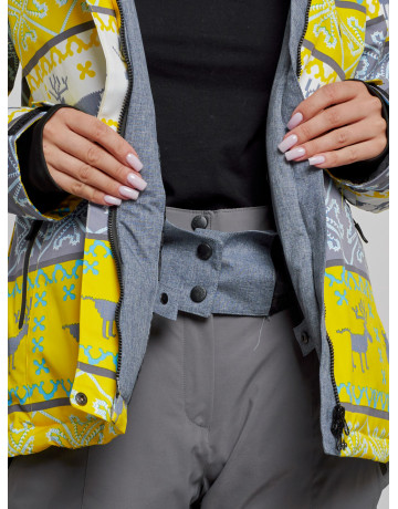 Женская горнолыжная куртка: жёлтый цвет