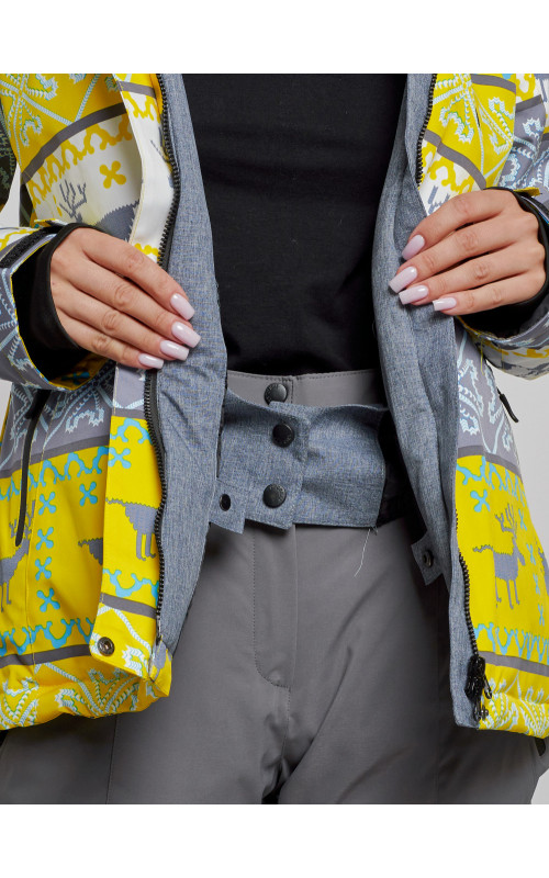 Женская горнолыжная куртка: жёлтый цвет