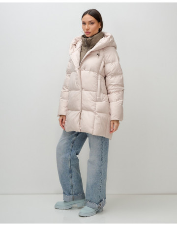 Женская зимняя куртка с капюшоном, размер 48–56.