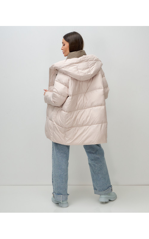 Женская зимняя куртка с капюшоном, размер 48–56.