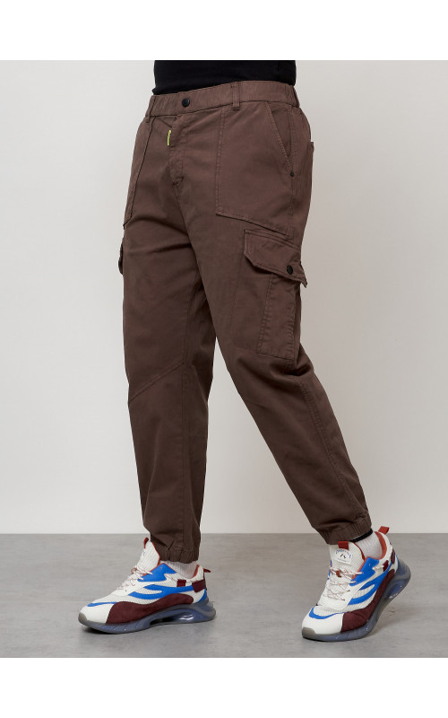 Мужские брюки карго зауженного кроя.