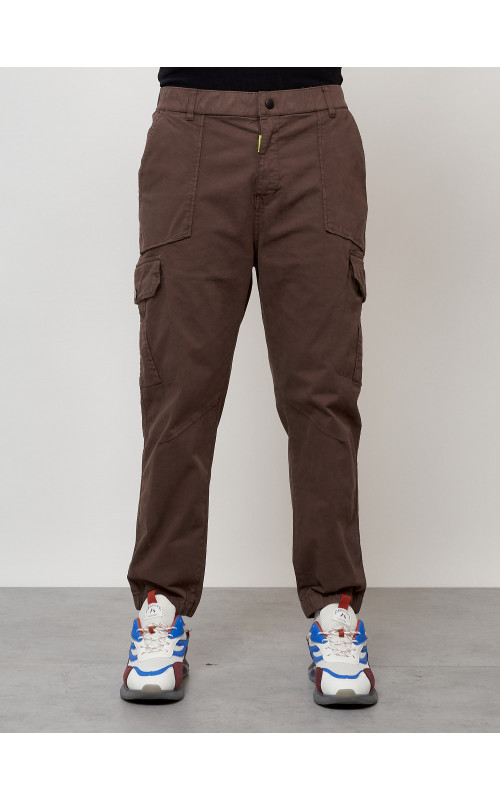 Мужские брюки карго зауженного кроя.