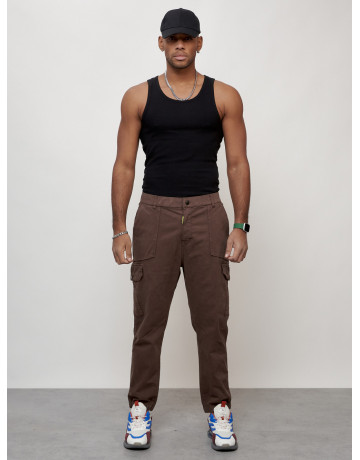 Мужские брюки карго зауженного кроя.