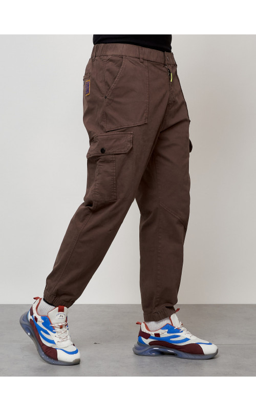 Мужские брюки карго зауженного кроя.