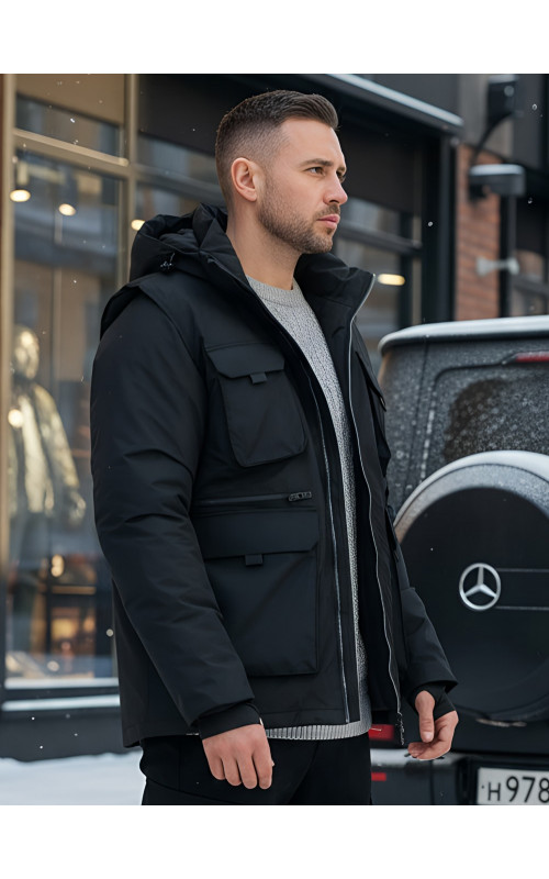 Куртка-жилетка трансформер 2 в 1 для активного отдыха и повседневной носки.