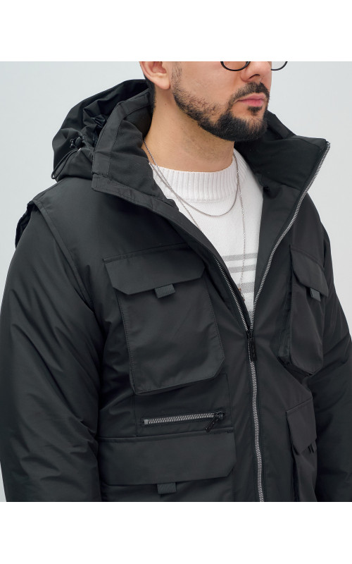 Куртка-жилетка трансформер 2 в 1 для активного отдыха и повседневной носки.