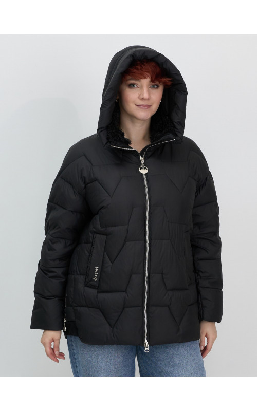 Пуховик для женщин с искусственной овчиной — тепло и стиль зима 2025