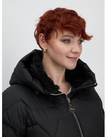 Пуховик для женщин с искусственной овчиной — тепло и стиль зима 2025