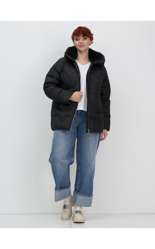 Пуховик для женщин с искусственной овчиной — тепло и стиль зима 2025