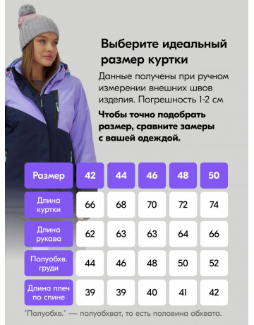 Женский горнолыжный костюм сиреневого цвета