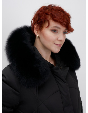 Пуховик для женщин с мехом песца
