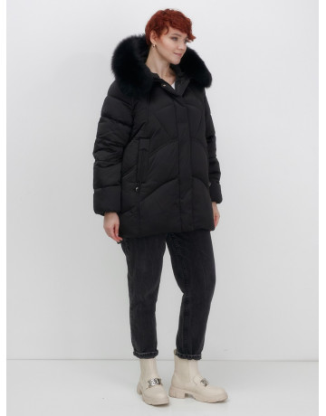 Пуховик для женщин с мехом песца