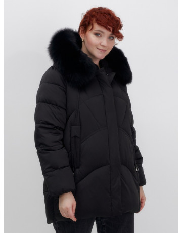 Пуховик для женщин с мехом песца