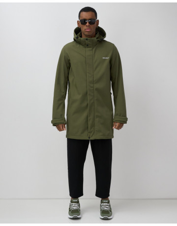 Мужская спортивная парка с капюшоном softshell, хаки