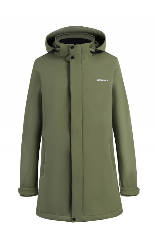 Мужская спортивная парка с капюшоном softshell, хаки