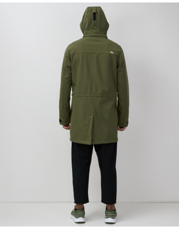 Мужская спортивная парка с капюшоном softshell, хаки