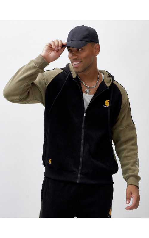 Мужской утеплённый спортивный костюм с начёсом для осени.