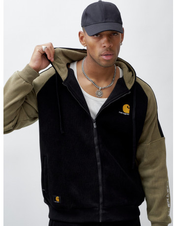 Мужской утеплённый спортивный костюм с начёсом для осени.