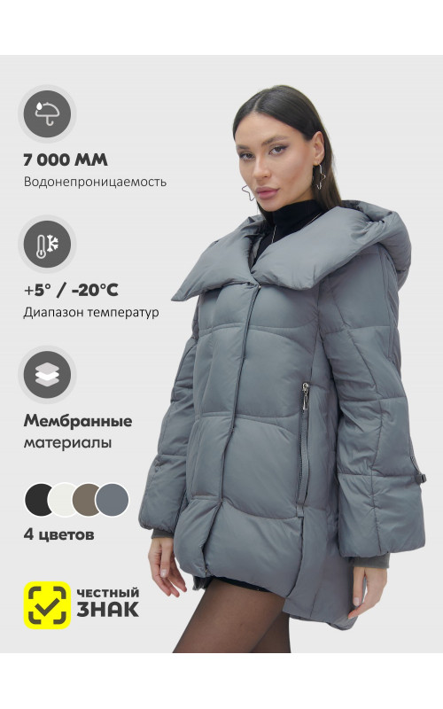 Зимняя женская куртка с капюшоном для холодного сезона.