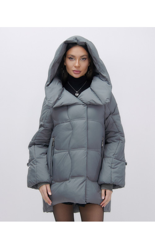 Зимняя женская куртка с капюшоном для холодного сезона.